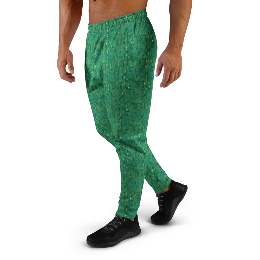 Golden Motherboard on Men's Joggers — Left