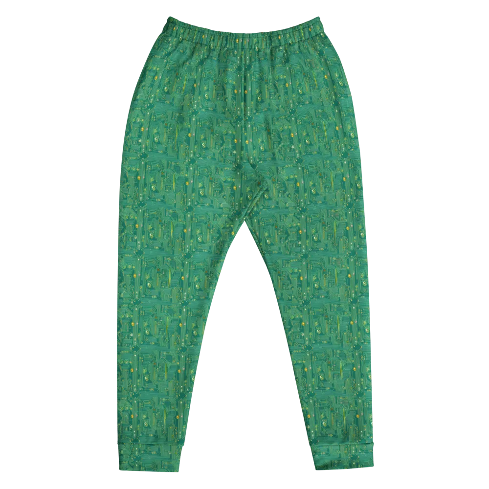 Golden Motherboard on Men's Joggers — Front