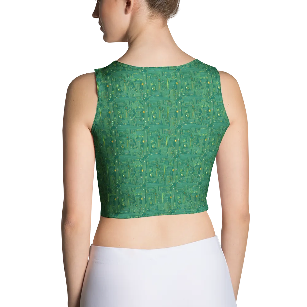Golden Motherboard on Crop Top — Back