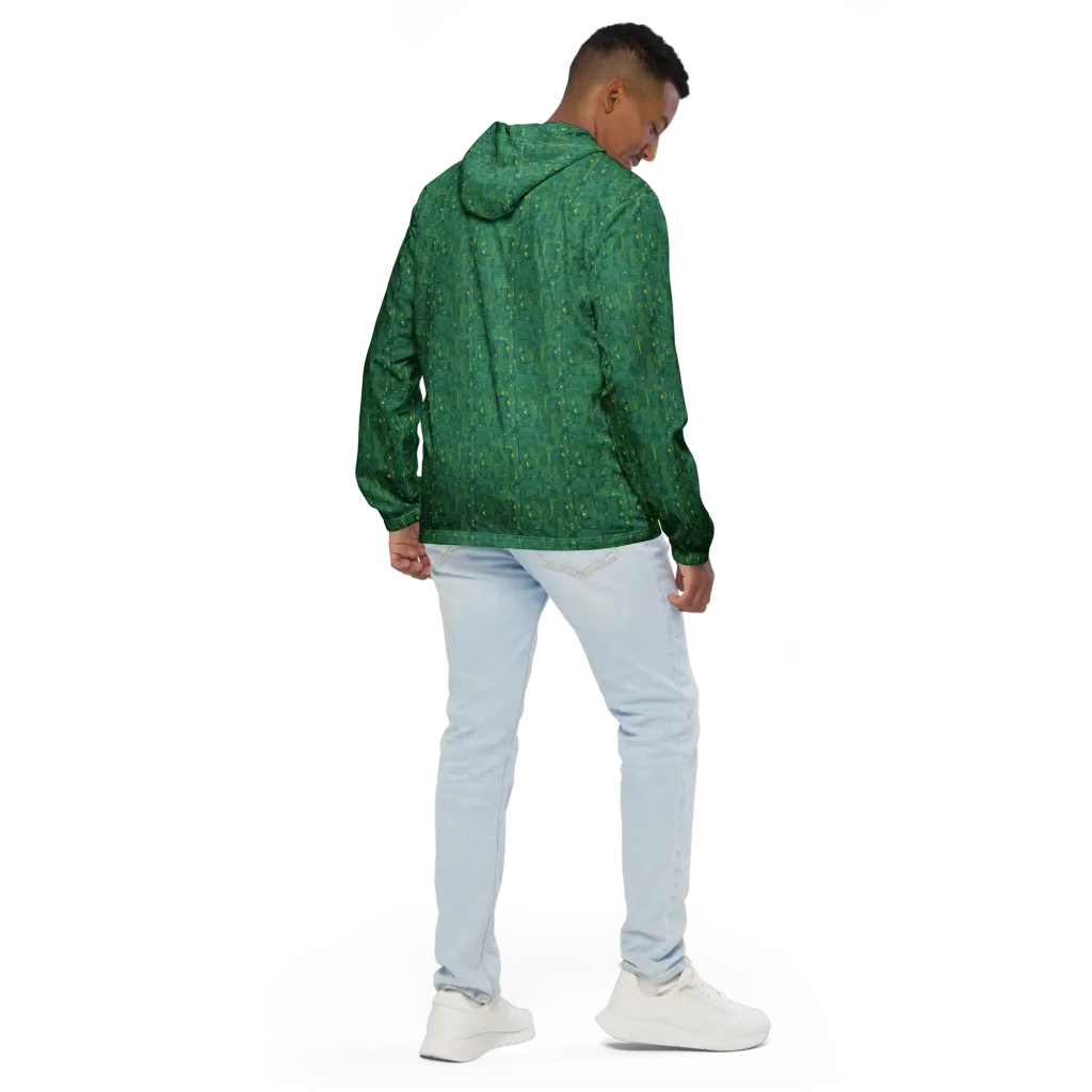 Golden Motherboard on Men's Windbreaker — Back