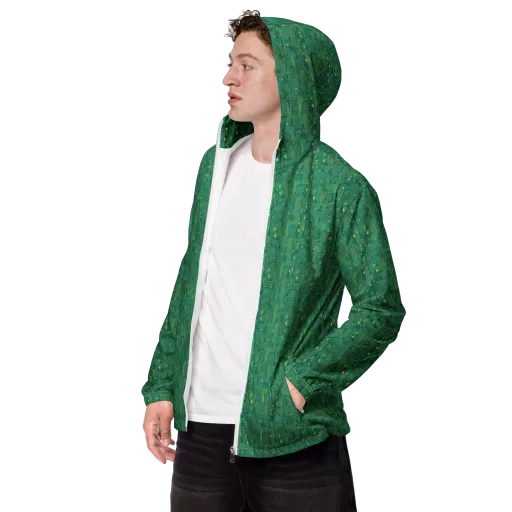 Golden Motherboard on a Men's Windbreaker