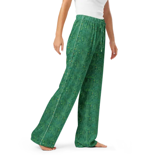 Golden Motherboard on a Women's Pajama Pants