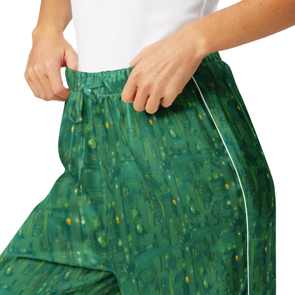 Golden Motherboard on Women's Pajama Pants — Product details