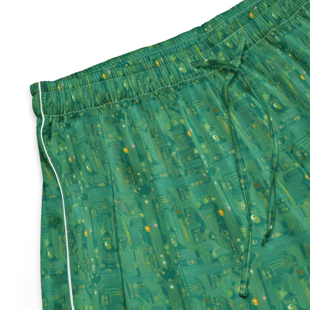 Golden Motherboard on Women's Pajama Shorts — Product details