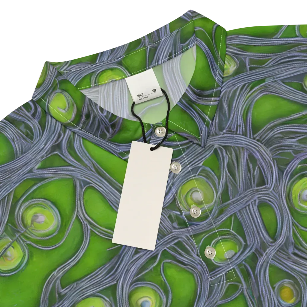 Neon Mycelium on Men's Slim Fit Polo Shirt — Product details