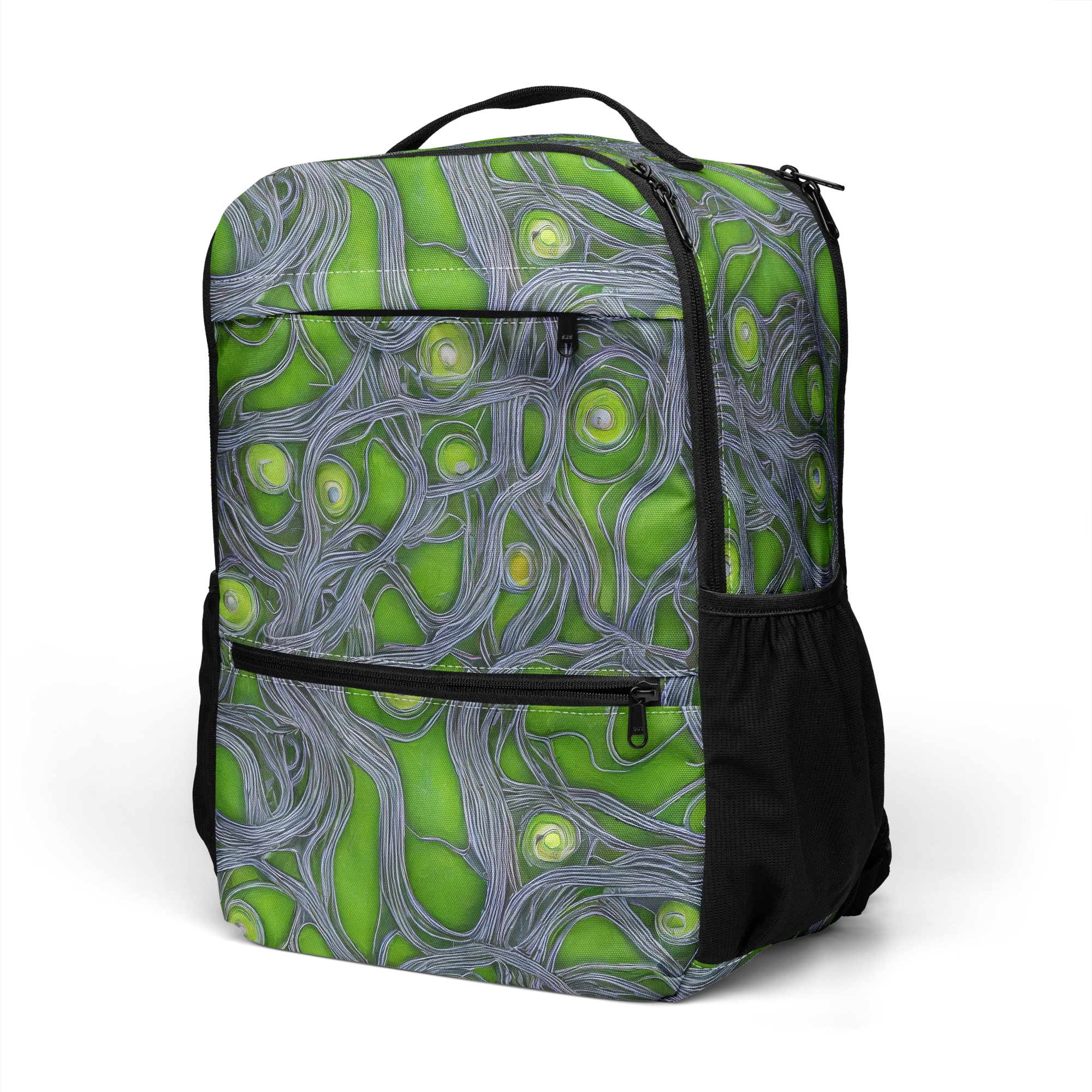 Neon Mycelium on Utility Backpack — Left Front
