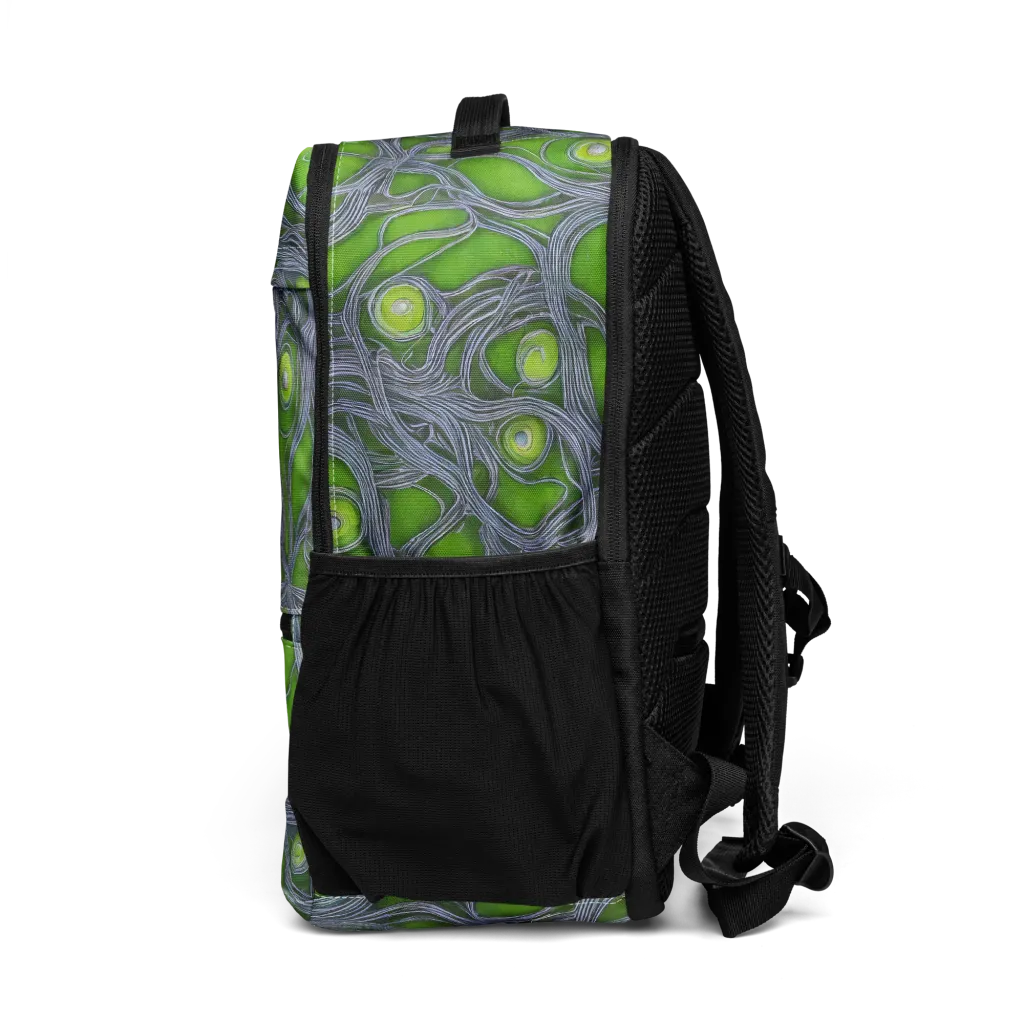 Neon Mycelium on Utility Backpack — Left