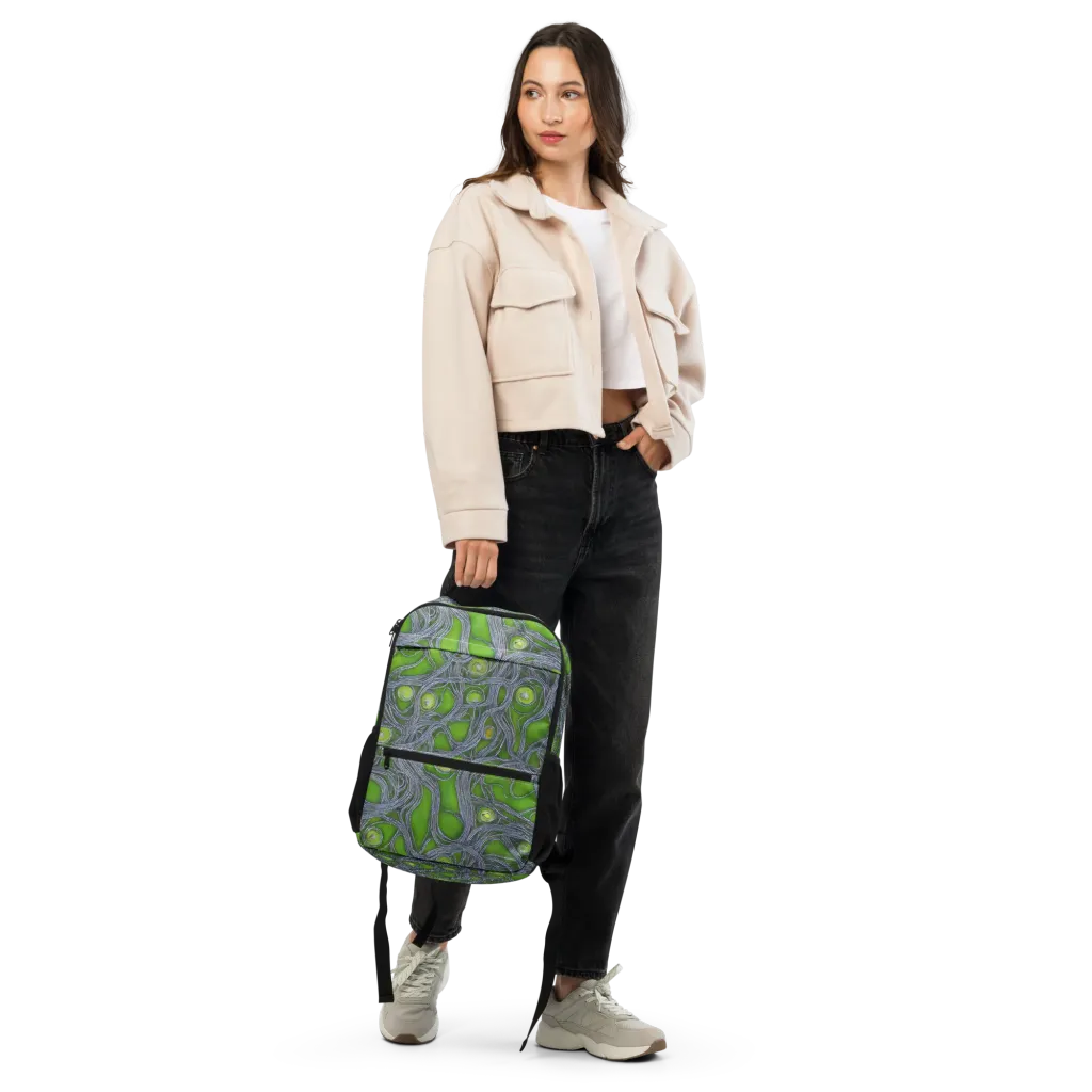 Neon Mycelium on Utility Backpack — Front