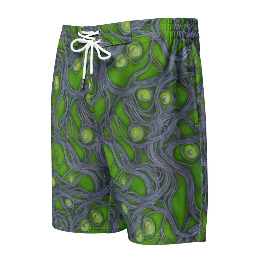 Neon Mycelium on Men's Board Shorts — Front