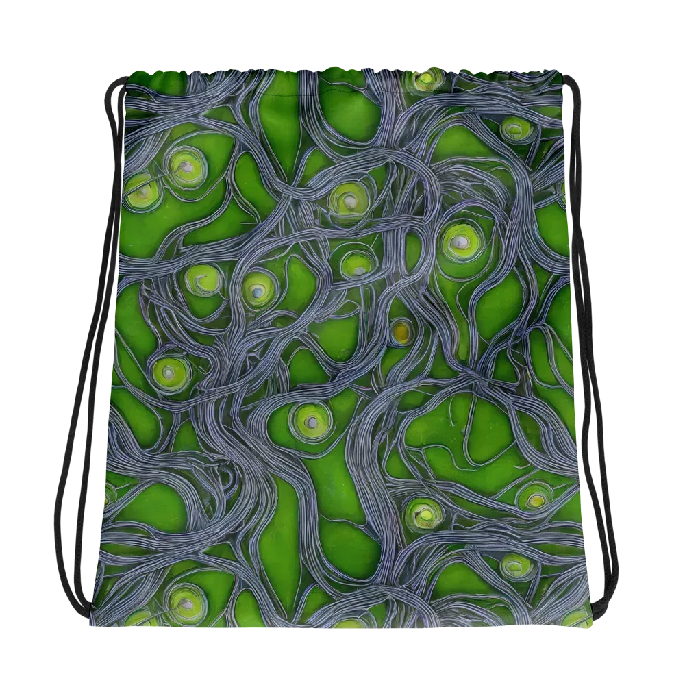 Neon Mycelium on Drawstring Bag — Photo