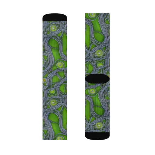 Neon Mycelium on a Socks
