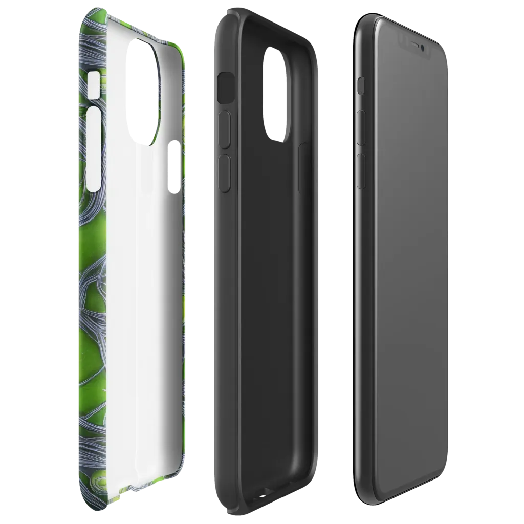 Neon Mycelium on Tough Case for iPhone® — Right