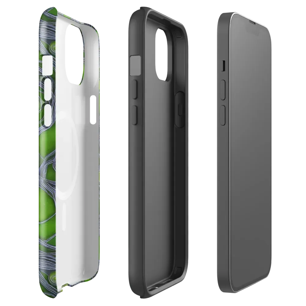 Neon Mycelium on MagSafe Tough Case for iPhone® — Front