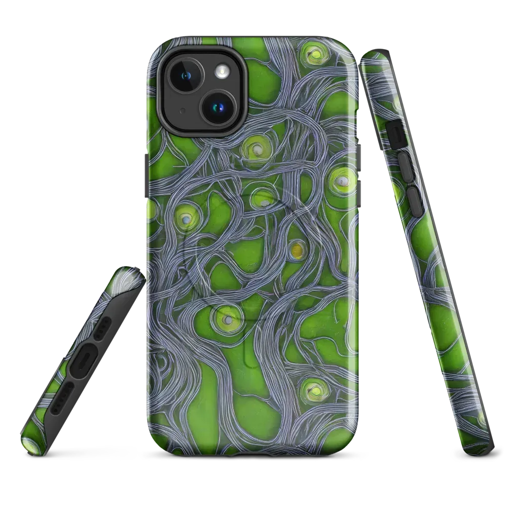 Neon Mycelium on MagSafe Tough Case for iPhone® — Front