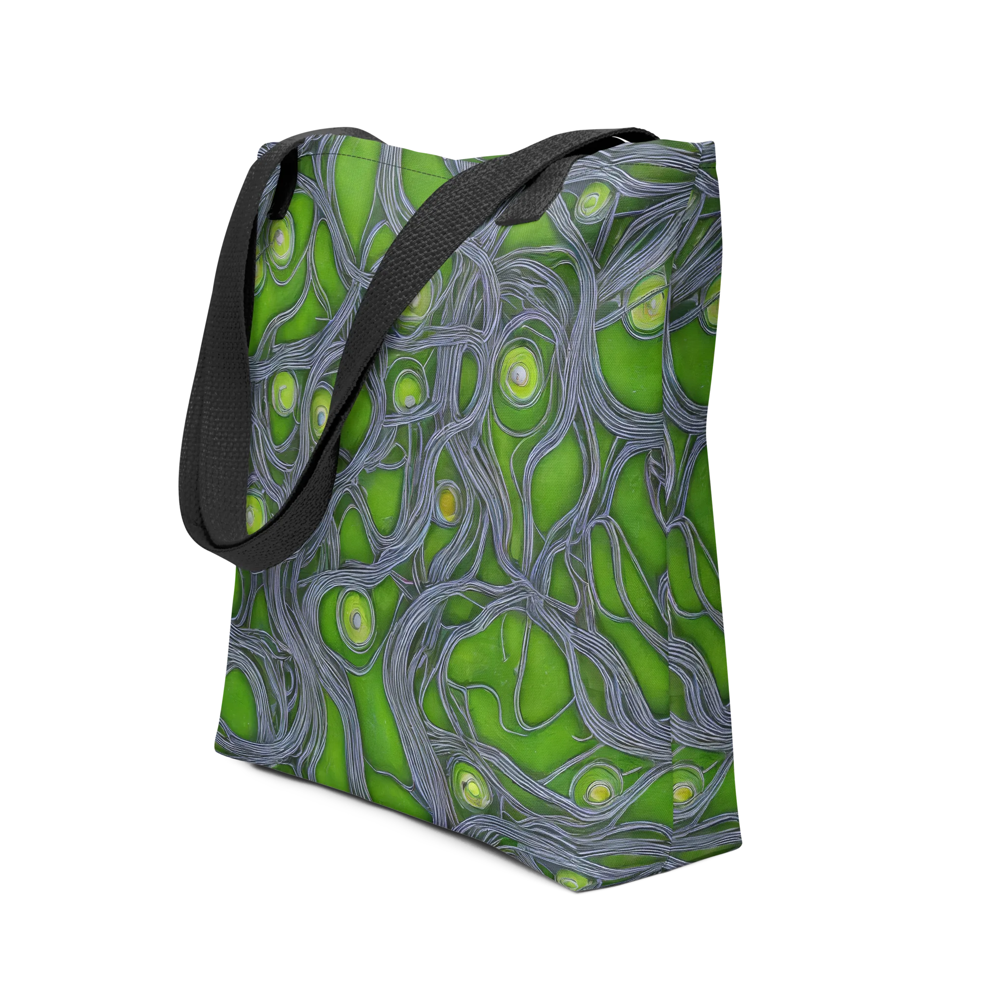 Neon Mycelium on Tote Bag — Front