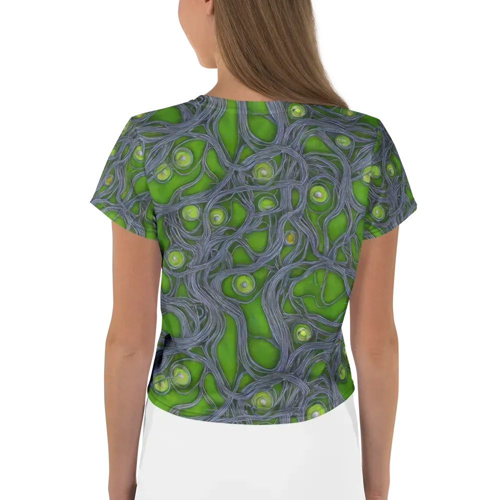 Neon Mycelium on Crop Tee — Back