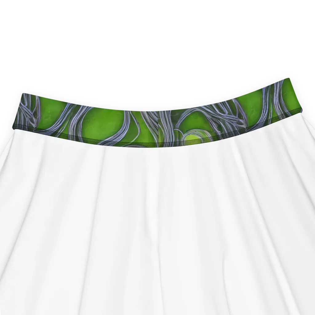 Neon Mycelium on Skater Skirt — Product details