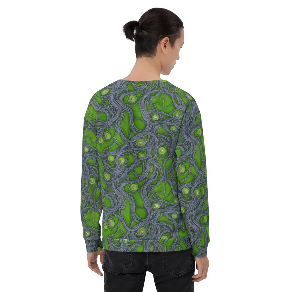 Neon Mycelium on Sweatshirt — Back