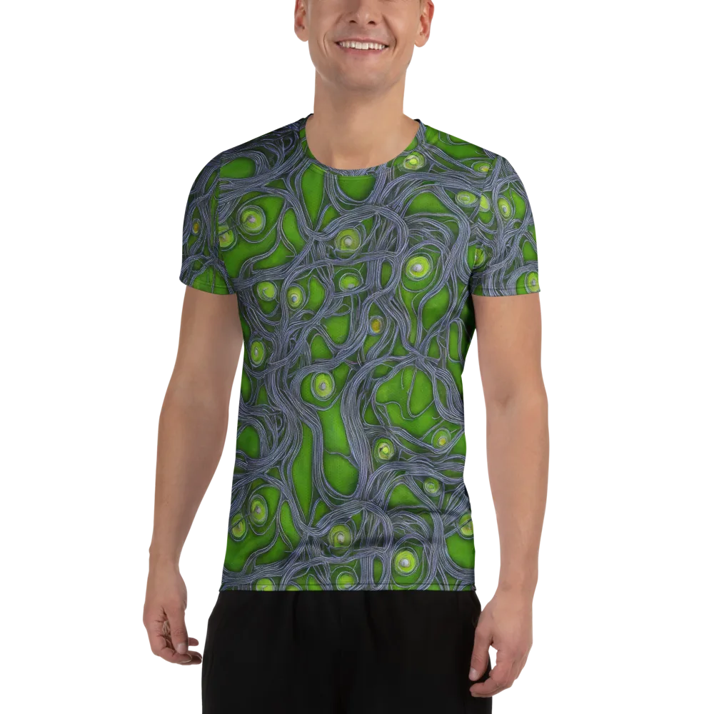 Neon Mycelium on Men's Athletic T-Shirt — Front
