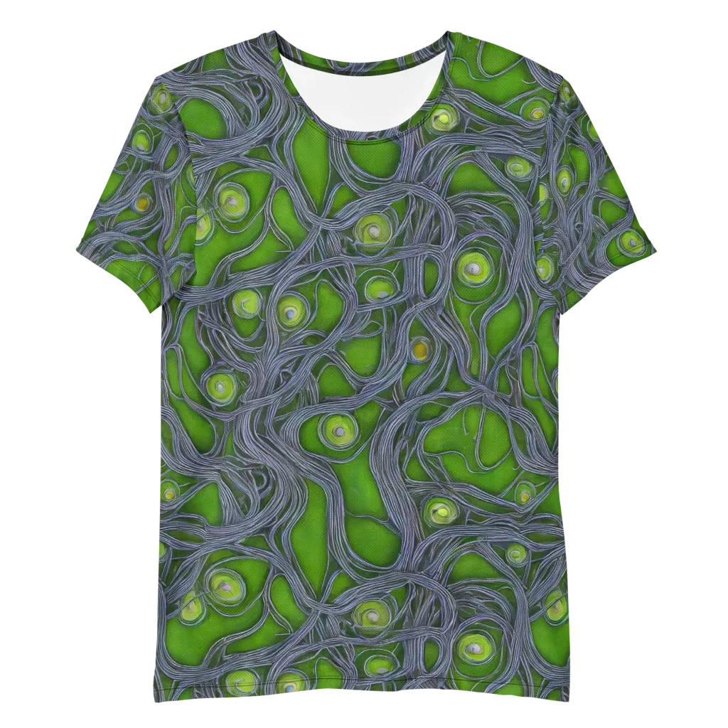 Neon Mycelium on Men's Athletic T-Shirt — Front
