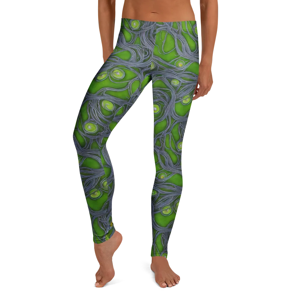 Neon Mycelium on Leggings — Front