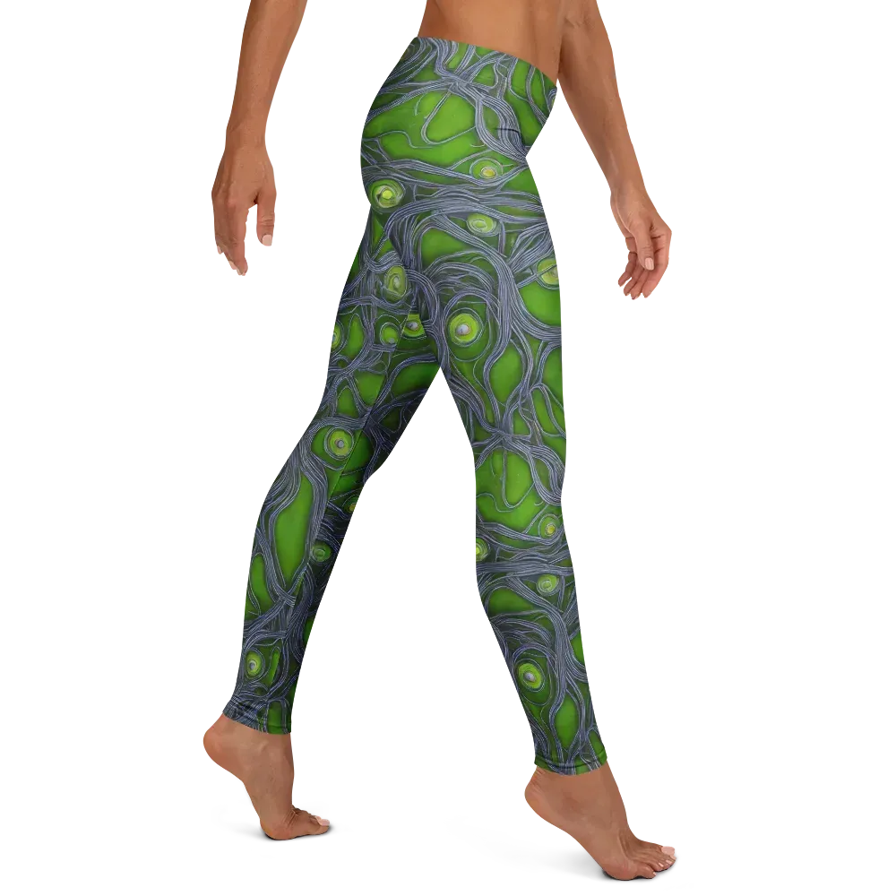 Neon Mycelium on Leggings — Right