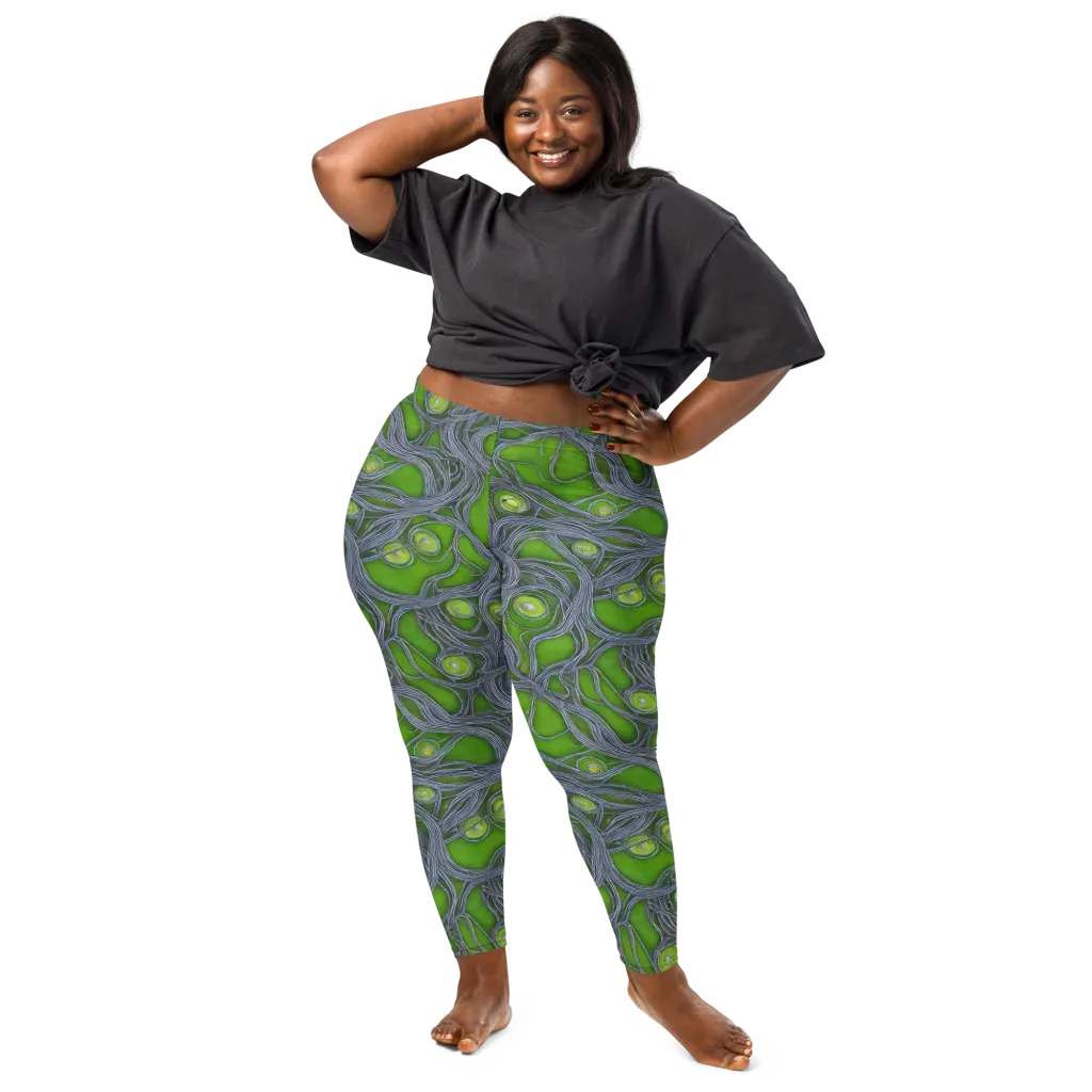 Neon Mycelium on Leggings — Front