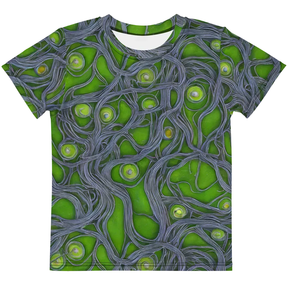 Neon Mycelium on Kids Crew Neck T-Shirt — Front