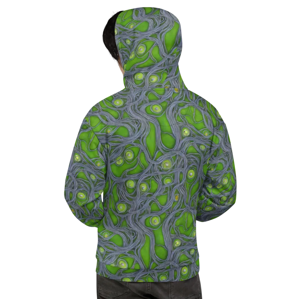 Neon Mycelium on Hoodie — Back