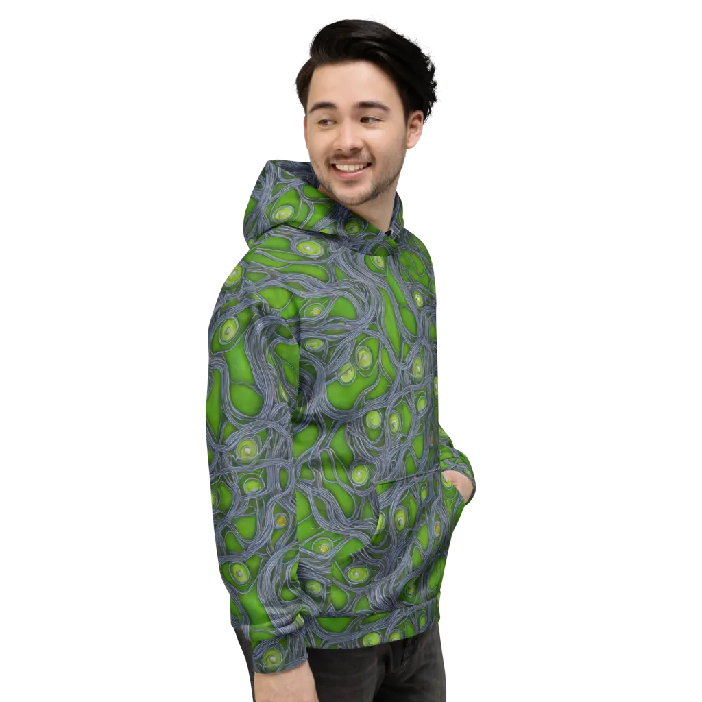 Neon Mycelium on Hoodie — Right