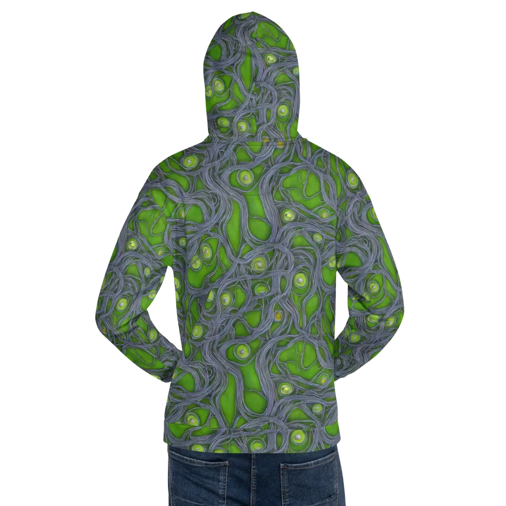 Neon Mycelium on Hoodie — Back