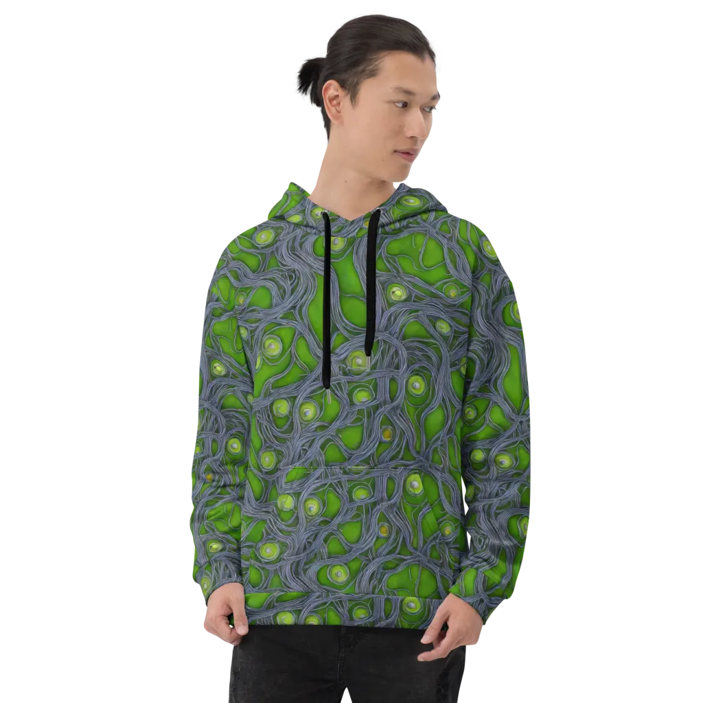 Neon Mycelium on Hoodie — Front
