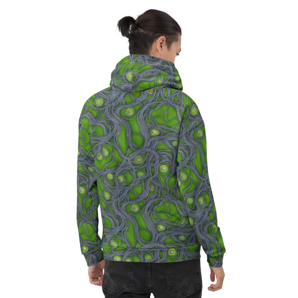 Neon Mycelium on Hoodie — Back