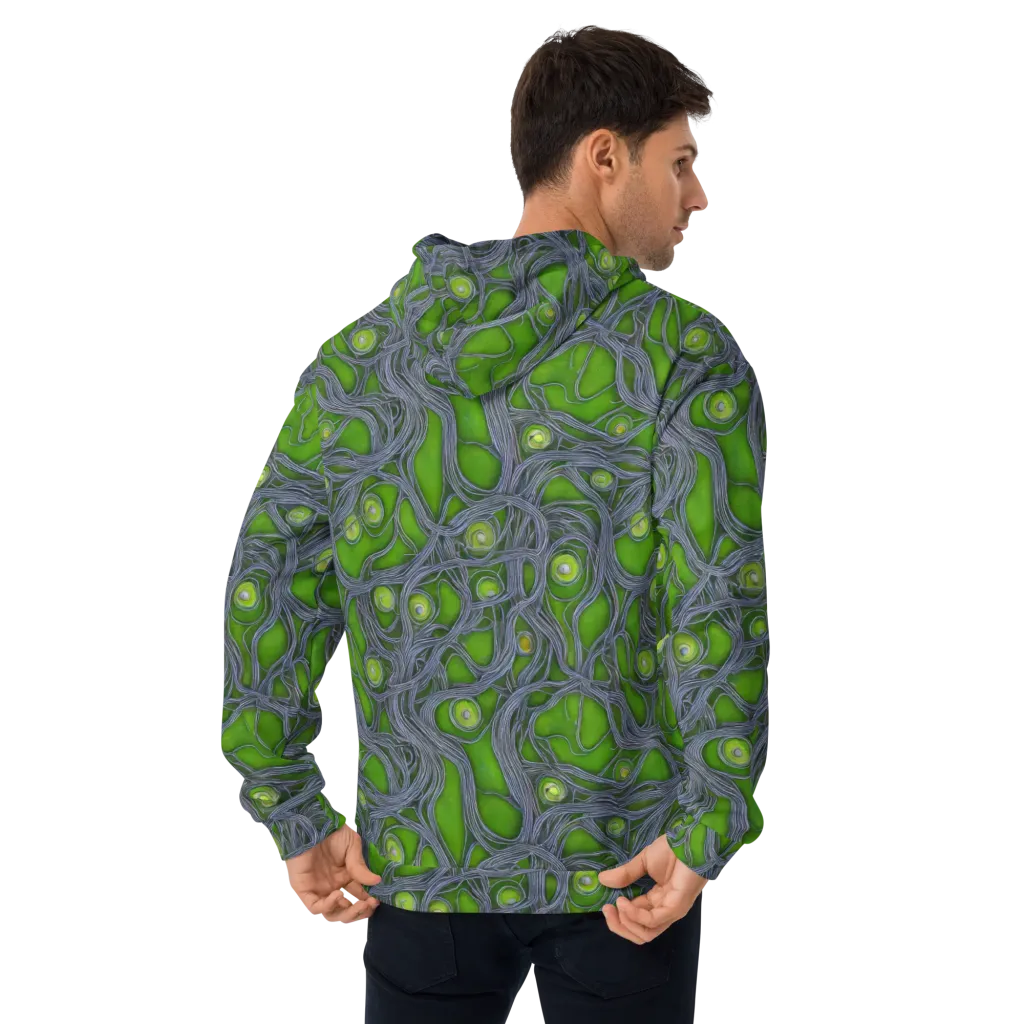 Neon Mycelium on Hoodie — Back