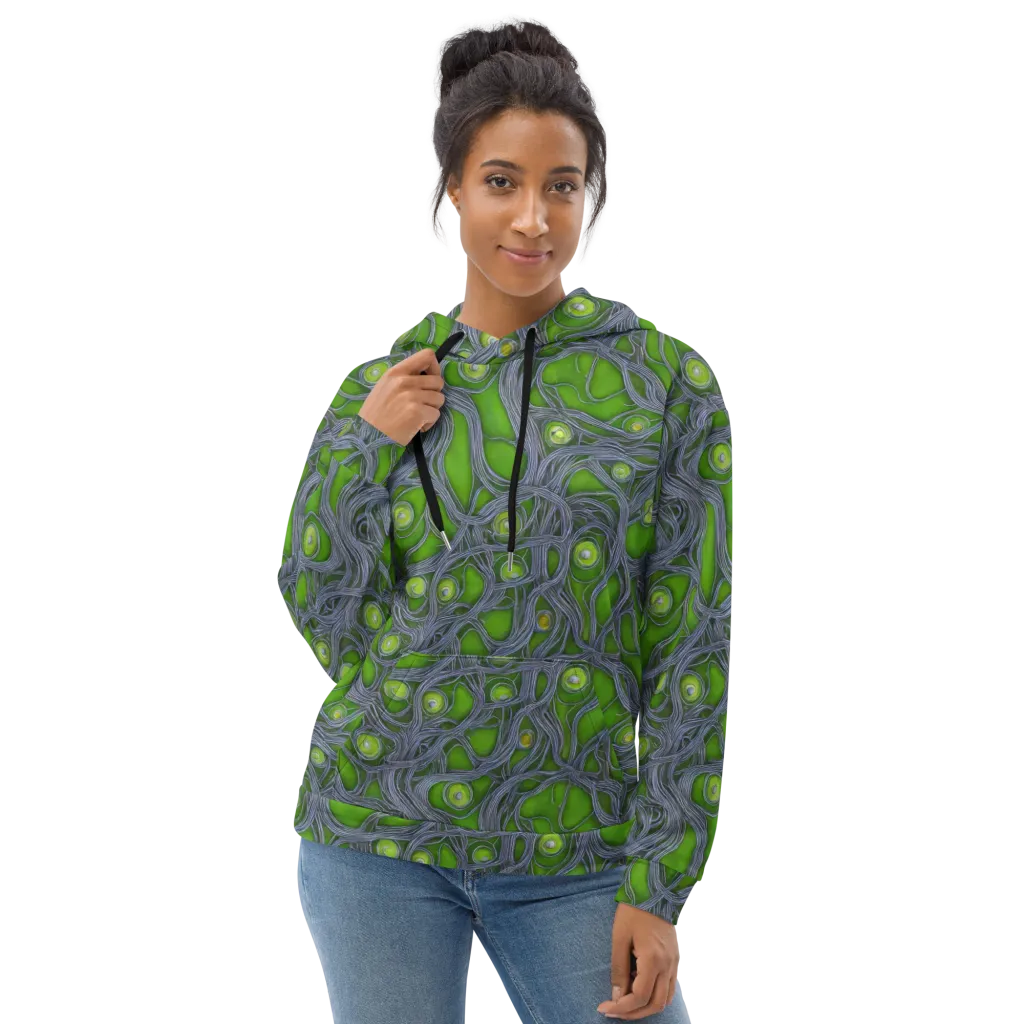 Neon Mycelium on Hoodie — Front