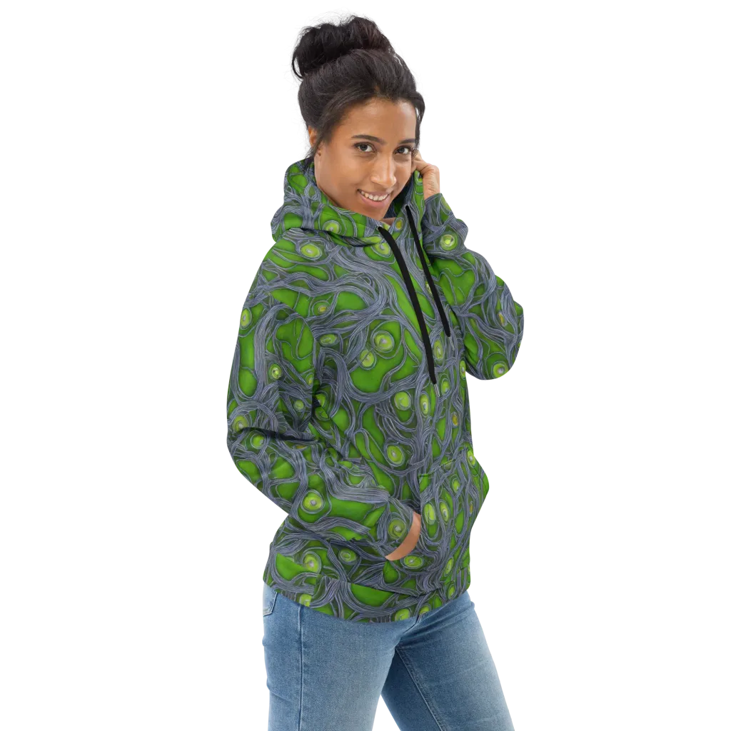 Neon Mycelium on Hoodie — Right