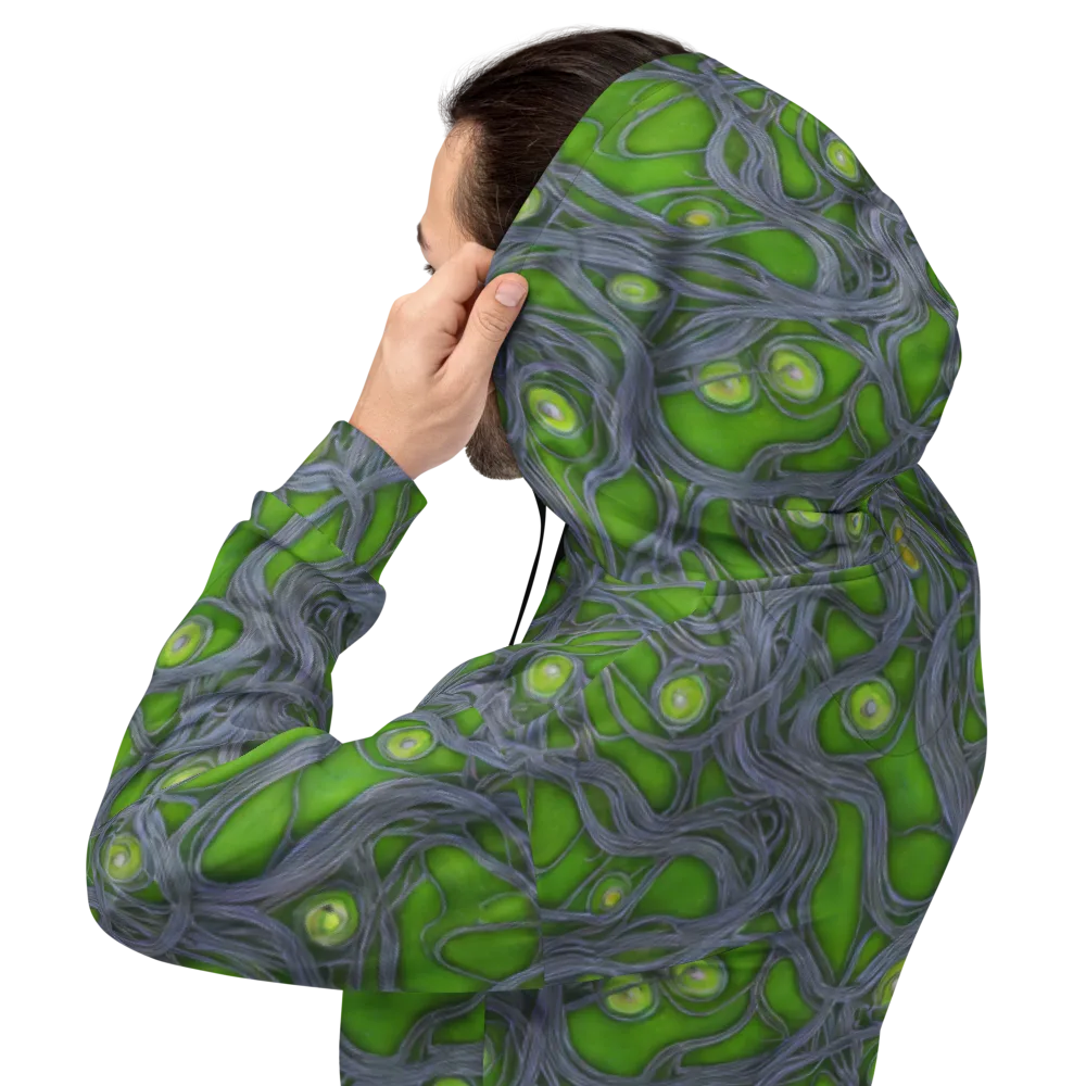 Neon Mycelium on Hoodie — Back
