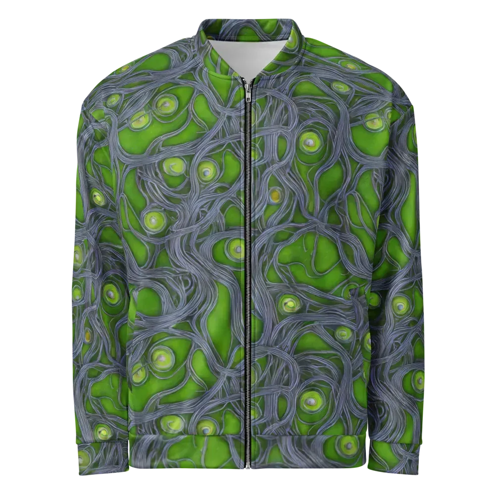 Neon Mycelium on Bomber Jacket — Front