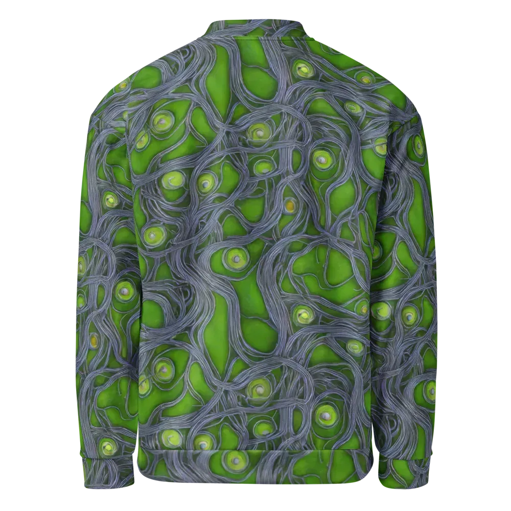 Neon Mycelium on Bomber Jacket — Back
