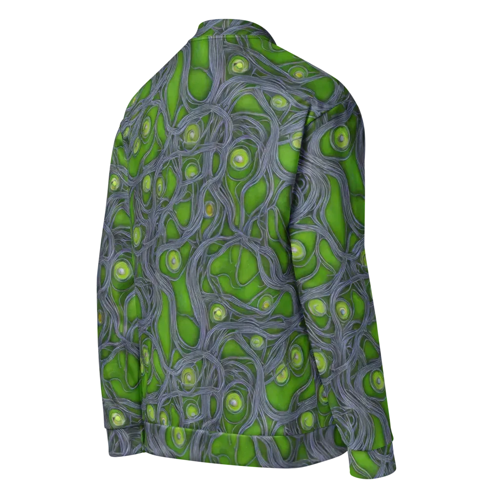 Neon Mycelium on Bomber Jacket — Right Back