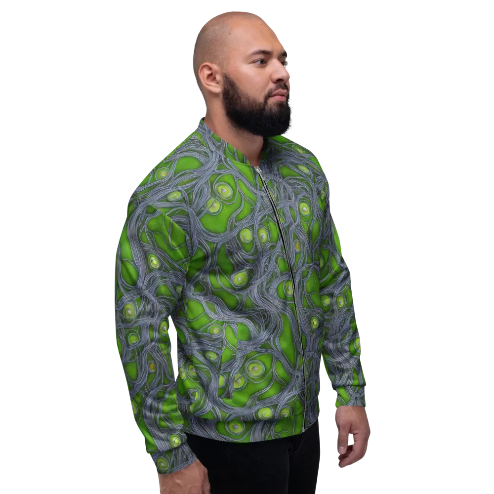 Neon Mycelium on Bomber Jacket — Right