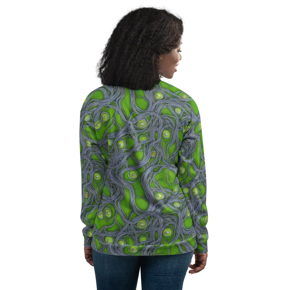 Neon Mycelium on Bomber Jacket — Back