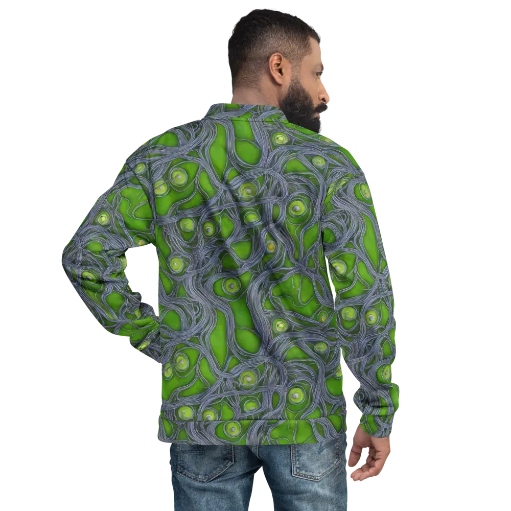 Neon Mycelium on Bomber Jacket — Back