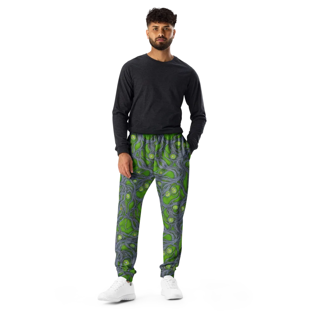 Neon Mycelium on Men's Joggers — Front