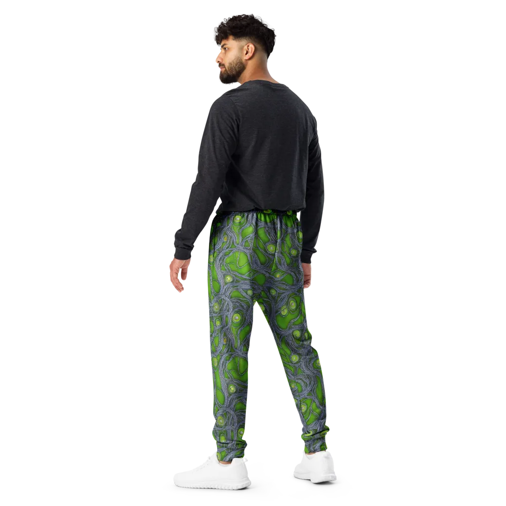 Neon Mycelium on Men's Joggers — Back