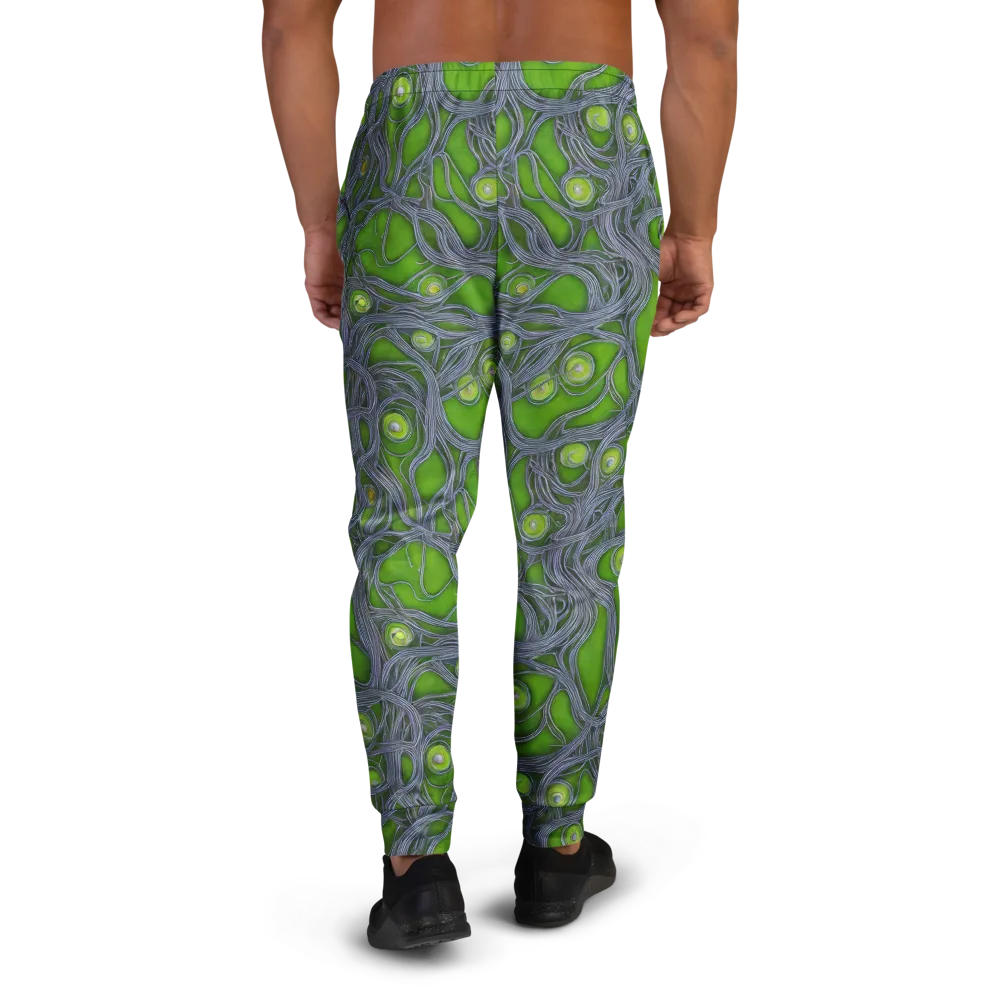 Neon Mycelium on Men's Joggers — Back