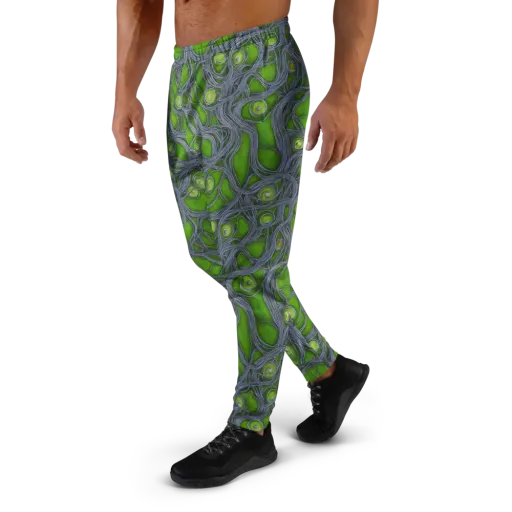Neon Mycelium on a Men's Joggers