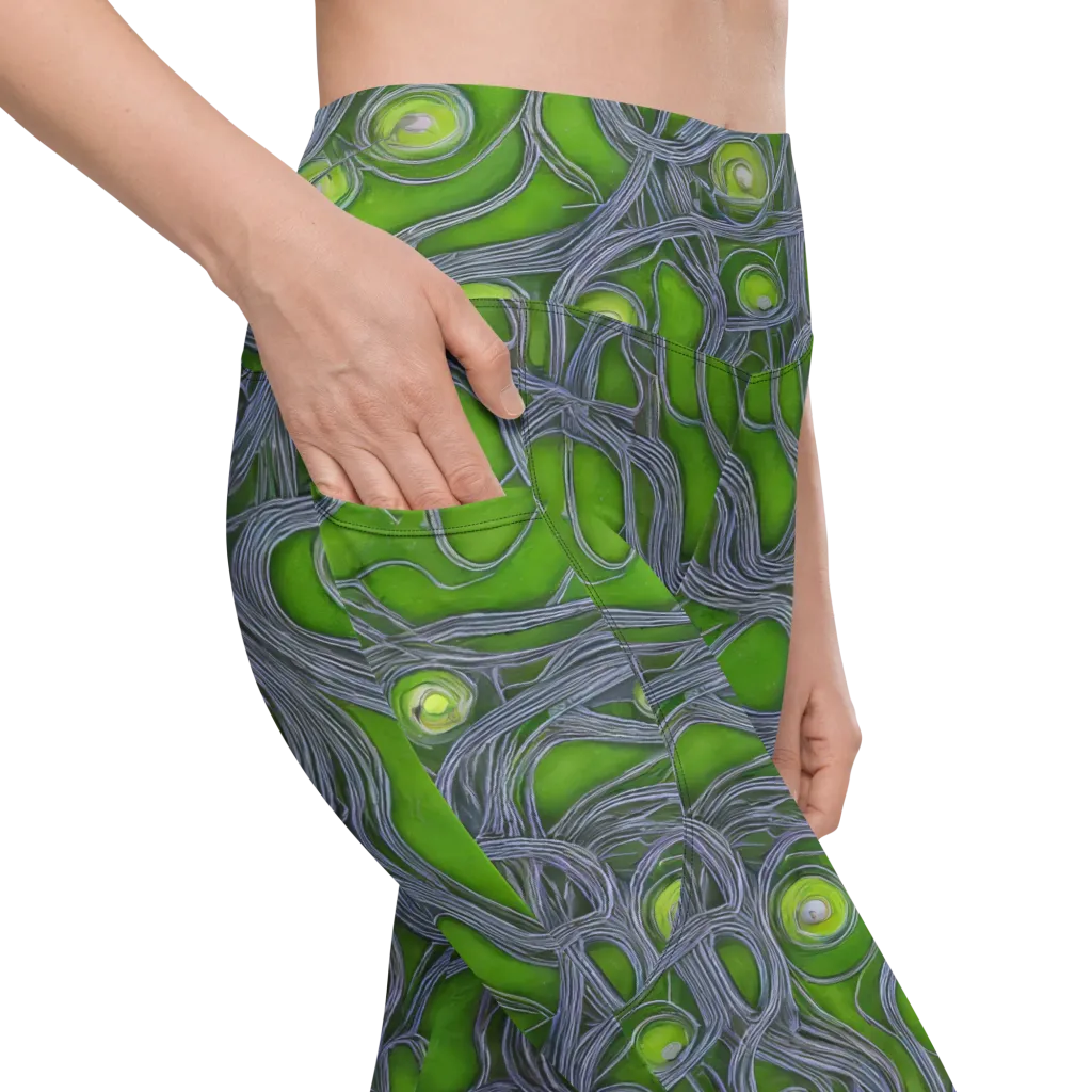 Neon Mycelium on Leggings with Pockets — Product details