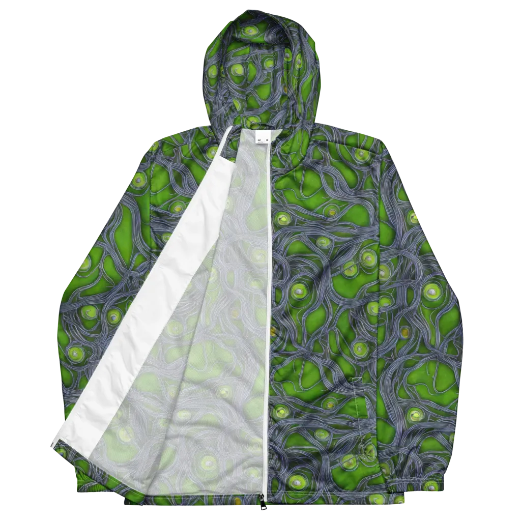 Neon Mycelium on Men's Windbreaker — Front