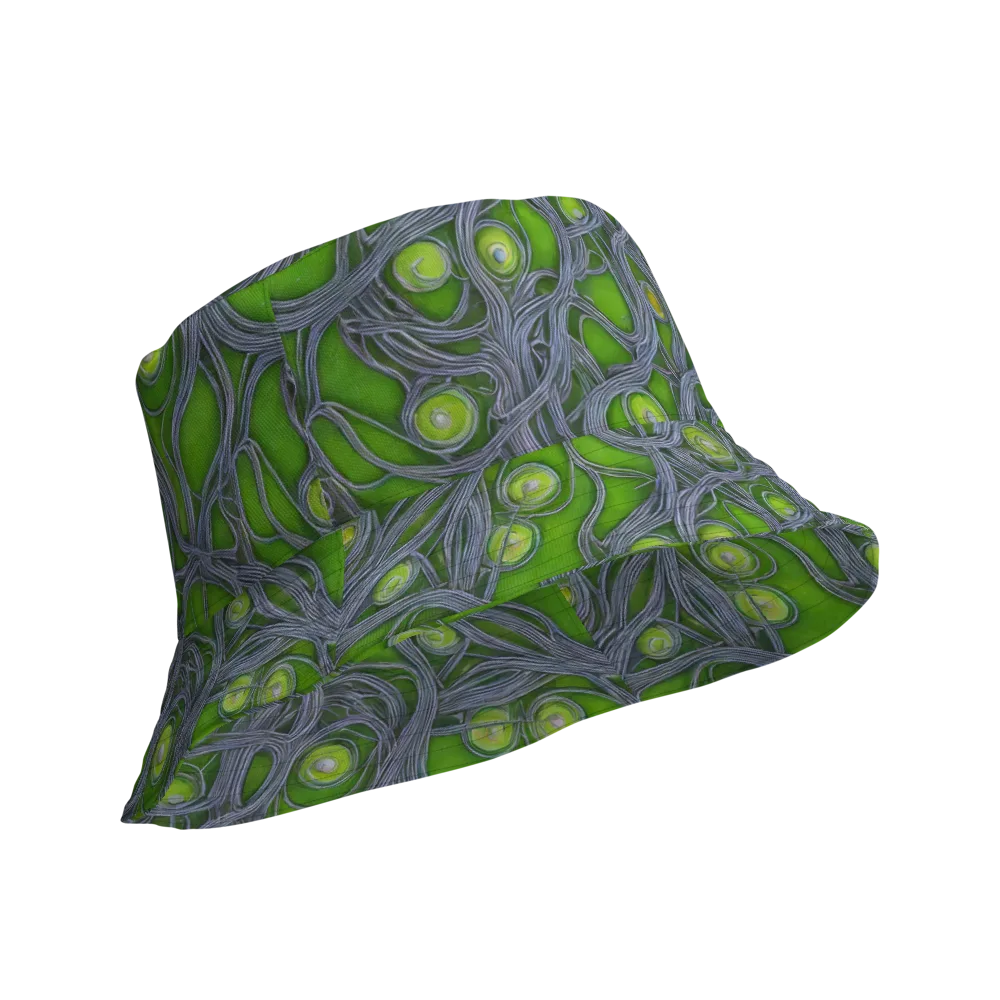 Neon Mycelium on Reversible Bucket Hat — Product details Outside